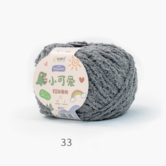 Len Bông Xù Cuộn 50gr Gồm 42 Màu Sợi To, Dụng Cụ Móc Len Cho Người Mới Bắt Đầu