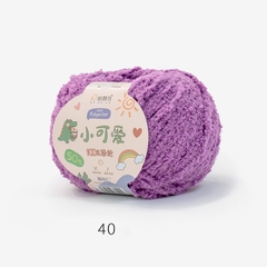 Len Bông Xù Cuộn 50gr Gồm 42 Màu Sợi To, Dụng Cụ Móc Len Cho Người Mới Bắt Đầu