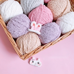 Len Bông Xù Cuộn 50gr Gồm 42 Màu Sợi To, Dụng Cụ Móc Len Cho Người Mới Bắt Đầu