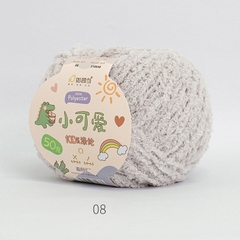 Len Bông Xù Cuộn 50gr Gồm 42 Màu Sợi To, Dụng Cụ Móc Len Cho Người Mới Bắt Đầu