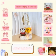 Set Quà Sinh Nhật Handmade Dễ Thương LYLYCRAFT , Móc Khoá Len 12 Con Giáp Kèm Túi Đựng  Có Sẵn Thiệp