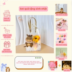 Set Quà Sinh Nhật Handmade Dễ Thương LYLYCRAFT , Móc Khoá Len 12 Con Giáp Kèm Túi Đựng  Có Sẵn Thiệp