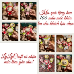 Móc Khoá Len Milk Cotton Handmade LYLYCRAFT Quà Tặng Sinh Nhật Móc Chìa Khoá Cute Dành Cho Bạn Gái