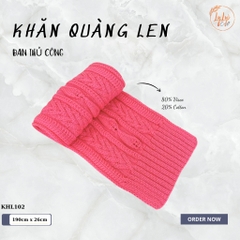 Khăn Len Choàng Cổ LYLYCRAFT Handmade Đan Tay Chất Liệu Len Vissco Nhập Khẩu - KHL102