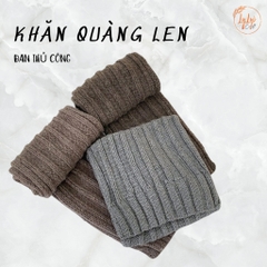 Khăn Len Choàng Cổ LYLYCRAFT Handmade Đan Tay Chất Liệu Len Lông Chồn Nhập Khẩu, Khổ Rộng Dài Tặng Quà Ý Nghĩa - KHL93