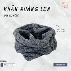 Khăn Len Ống Đan Tay Handmade Chất Liệu Visco Cao Cấp LyLyCraft Đan Thủ Công Làm Quà Tặng Mùa Đông Ý Nghĩa KHL104