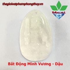 Mặt Phật Bản Mệnh Bất Động Minh Vương Đá Cẩm Thạch Trắng