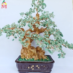 Cây Tài Lộc Đá Thạch Anh Xanh