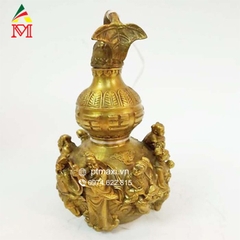 Hồ Lô Bát Tiên Đồng Vàng cao 19 cm