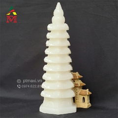 Tháp Văn Xương Thạch Anh Trắng cao 15cm