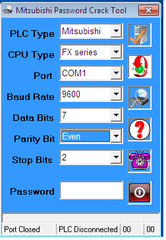 Phần Mềm Crack Password FX Series PLC Mitsubishi