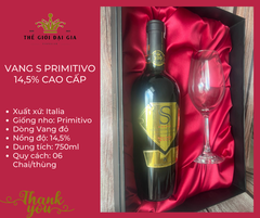Rượu Vang S PRIMITIVO cao cấp 14,5% - Italia