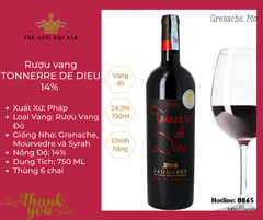 Rượu vang TONNERRE DE DIEU 14% -Pháp