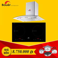 Combo bếp từ Bauer BE32SS và hút mùi Bauer 70BS