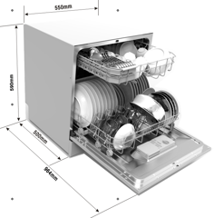 Máy rửa bát ROSIERES RDCP 8S-04