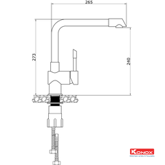 Vòi rửa bát Konox Kitchen Faucet KN1205