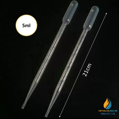 100 chiếc Pipet hút bằng nhựa PE, tiệt trùng, dung tích hút 5ml