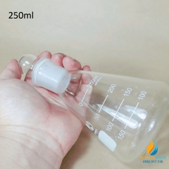 Bình tam giác thủy tinh 250ml có nút cổ mài vạch chia chịu nhiệt