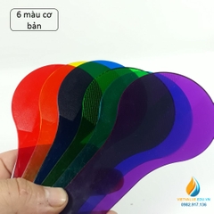 Bộ 6 tấm kính màu tổng hợp màu sắc ánh sáng, dụng cụ thực hành quang học