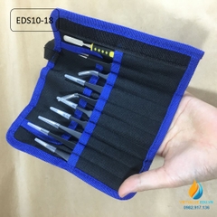 Bộ nhíp ESD chống tĩnh điện chất liệu thép không gỉ, bộ 10 nhíp từ ESD10 đến ESD18