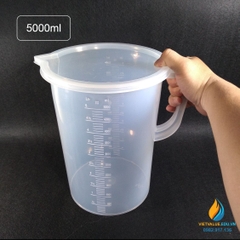 Ca nhựa PP có nắp 5000ml dày chịu được nhiệt độ cao xuất xứ từ Trung Quốc