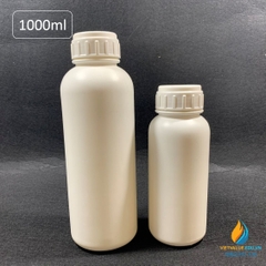 Chai nhựa HPDE dung tích 1000ml, chai nhựa lưu mẫu chất, miệng rộng, vạch chia