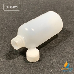 Chai nhựa PE dung tích 100ml, chai nhựa lưu mẫu chất, miệng hẹp, vạch chia