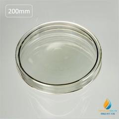 Đĩa petri thủy tinh đường kính 200mm, đĩa petri thủy tinh phòng thí nghiệm nuôi cấy mô