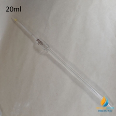 Pipet bầu thủy tinh 20ml, pipet bầu hút định lượng hút chính xác