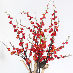 Cành hoa đào đỏ (120cm) - HC808