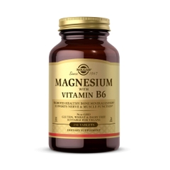 Viên uống Magnesium with Vitamin B6 Solgar 250 viên