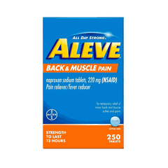 Thuốc giảm đau lưng, giảm đau cơ thể, cơ bắp và hạ sốt ALEVE 250 viên