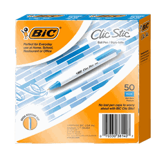 Bút bi bấm hiệu BIC , ngòi 1.0mm