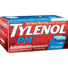 Thuốc giảm đau và hạ sốt Tylenol PM Acetaminophen 225 viên