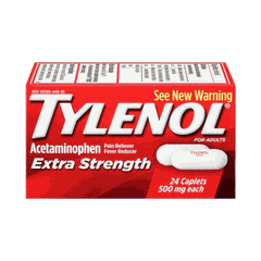 Thuốc giảm đau, hạ sốt Tylenol 500mg dạng viên nén mạnh 24 viên