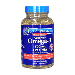 Viên uống bổ mắt, tăng cường trí não và hỗ trợ tim mạch Alaska Omega3 500mg 180 viên