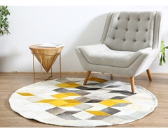 THẢM BÒ TRÒN 06 / CIRCLE LEATHER RUG #06