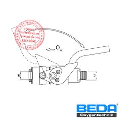 BEDA Oxygen Lance Holder with Lever Lock (BNF) Drawing