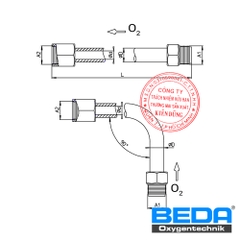 BEDA Oxygen Safety Extension Tube (SI) Drawing