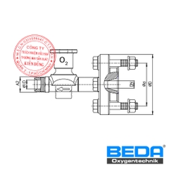 BEDA Shut-off Valve at Oxygen Supply-line with Flange 