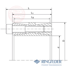 Thiết bị khóa trục côn Ringfeder RfN 7015.0 bản vẽ