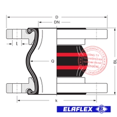 Khớp nối mềm cao su Elaflex ROTEX Drawing