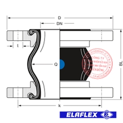 Khớp nối mềm cao su Elaflex ERV-BR Drawing