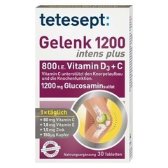 THUỐC PHÒNG NGỪA VÀ ĐIỀU TRỊ VIÊM KHỚP, THOÁI HÓA KHỚP - TETESEPT GELENK 1200 intens Plus Tabletten