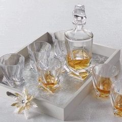 Bộ bình rượu 800ml + 6 cốc pha lê Bohemia Quadro 340ml