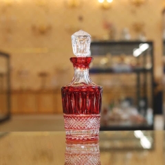 Bình rượu 650ml Bohemia Pha lê 2 da màu đỏ