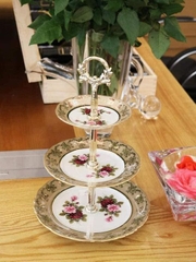 Kệ bánh 3 tầng Imperial hoàng gia viền vàng