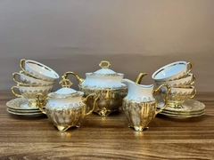 BỘ TRÀ SỨ MẠ VÀNG MEN NGỌC TRAI TIỆP KHẮC