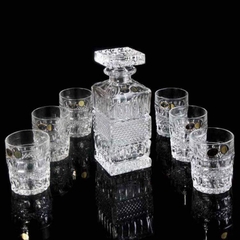 Bộ bình rượu 800ml + 6 cốc 240m pha lê Bohemia