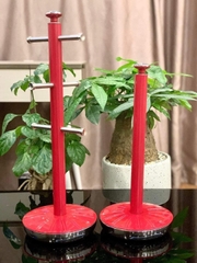 Cây treo cốc và dụng cụ để giấy đứng Swan Retro màu đỏ